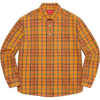 Camisas Supreme Pullover Plaid Flannel Doradas | CO214ZG