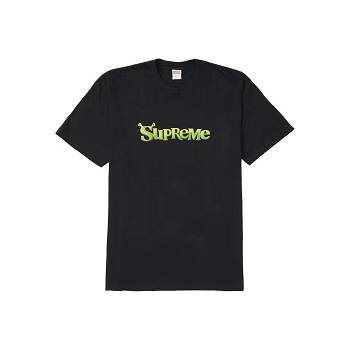 Camiseta Supreme Shrek Negras | CO395LH