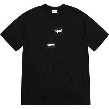 Camiseta Supreme x CDG Split Box Logo Negras | CO397XF