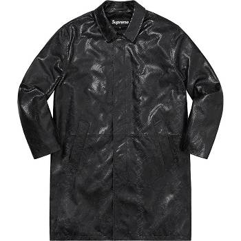 Chaquetas Supreme Cuero Snake Trench Negras | CO138CE