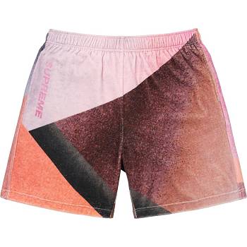 Pantalones Cortos Supreme Geo Velour Rosas | CO227UT