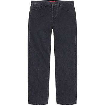 Pantalones Supreme Stone Washed Black Slim Jean Negras | CO157GL