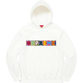 Sudaderas Supreme Beaded Encapuchado Blancas | CO319XF