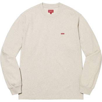 Suéteres Supreme Small Box L/S Tee Beige | CO248WY